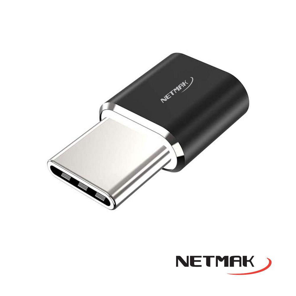 NETMAK NM-C103 ADAPTADOR TIPO C MACHO A MICRO USB HEMBRA