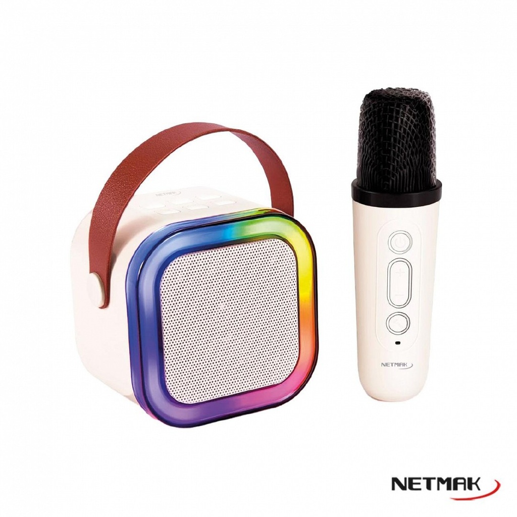 Netmak Nm-Buddy Mini Parlante Karaoke Bluetooth Con Micrófono