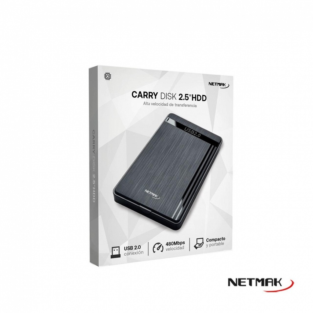 Netmak Nm-Case-2 Carry Disk Para Discos 2.5" Hdd/Ssd Usb 2.0