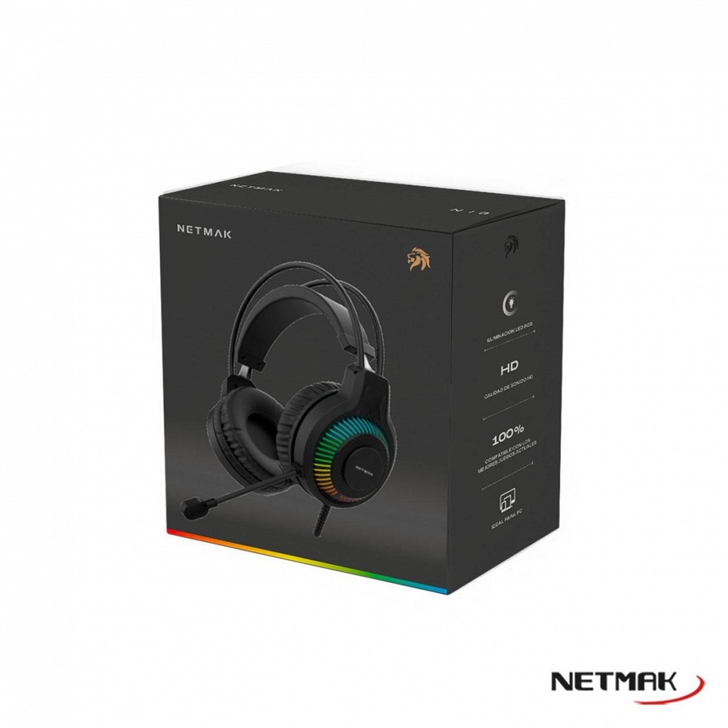 Netmak Nm-N18 Auricular Gamer Rgb Para Pc