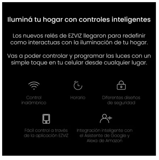 Ezviz CS-T35-R100-W Sensor Rele Interruptor Wifi Inteligente Control de Voz