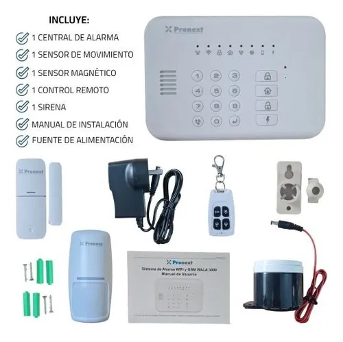 Pronext Kit Alarma Smart Wifi + Chip Gsm Wala 3000 Wifi