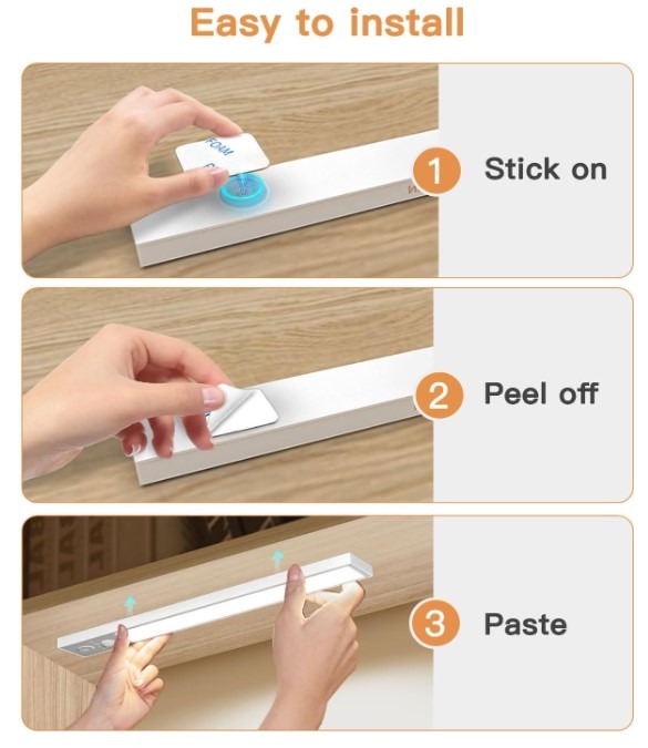 SUDVISION FOREST LIGHT LED-CL01 LUZ LED PLACARD A PILAS CON SENSOR INALAMBRICO AAAX4 BLANCO FRIO 6500K