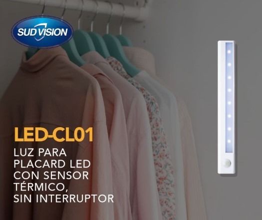 SUDVISION FOREST LIGHT LED-CL01 LUZ LED PLACARD A PILAS CON SENSOR INALAMBRICO AAAX4 BLANCO FRIO 6500K