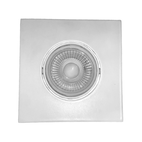 Sixelectric Spot Embutir Movil Para Dicroica Cuadrado Blanco 10Cm (Zocalo y Lámpara No Incluidas)