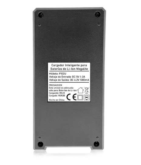 Megalite p102u Cargador Inteligente para baterias Li-ION 2 Slot AA/AAA USB