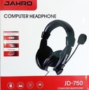 Jahro Jd-750 Auricular Computadora Pc Con Micrófono 2X 3.5 Miniplug