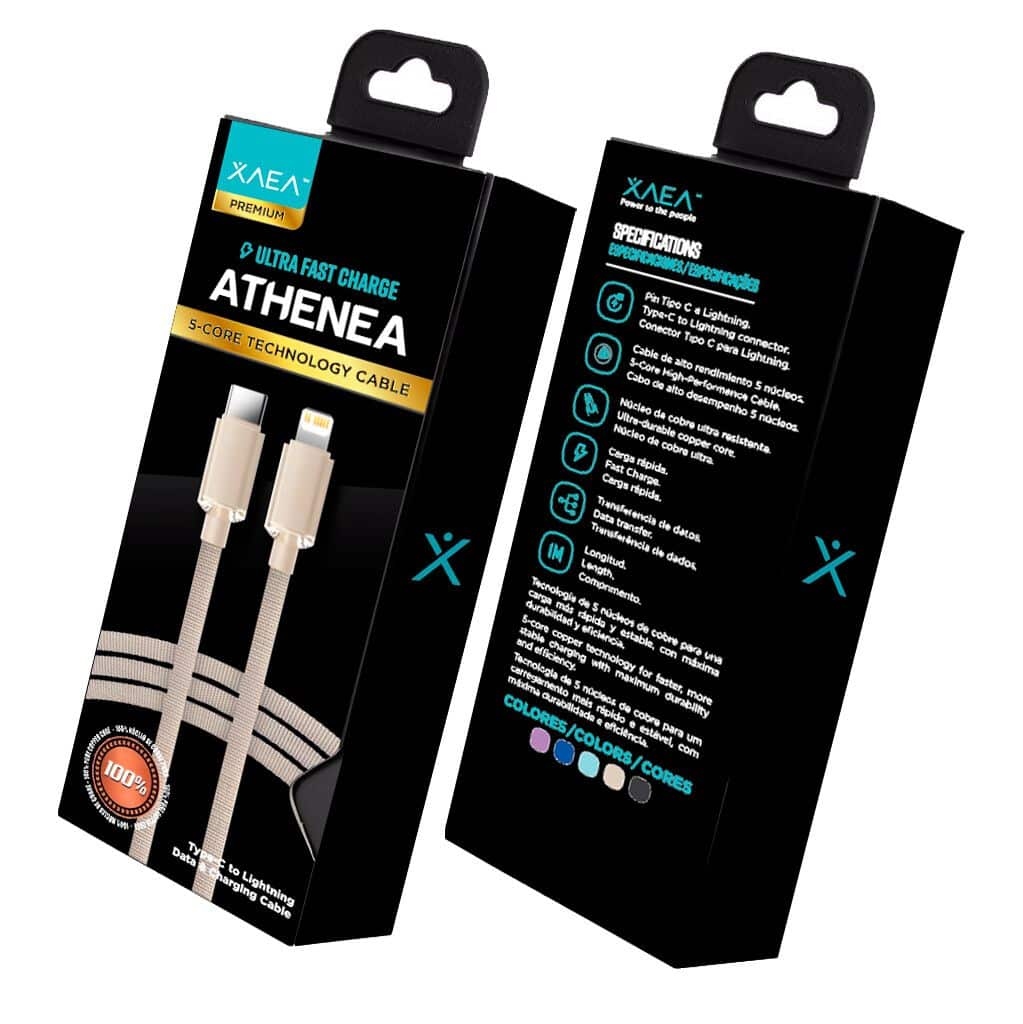 Only Athenea Cable Usb Tipo C A Lightning Beige Ultra Fast 5 Núcleos 1Mt 