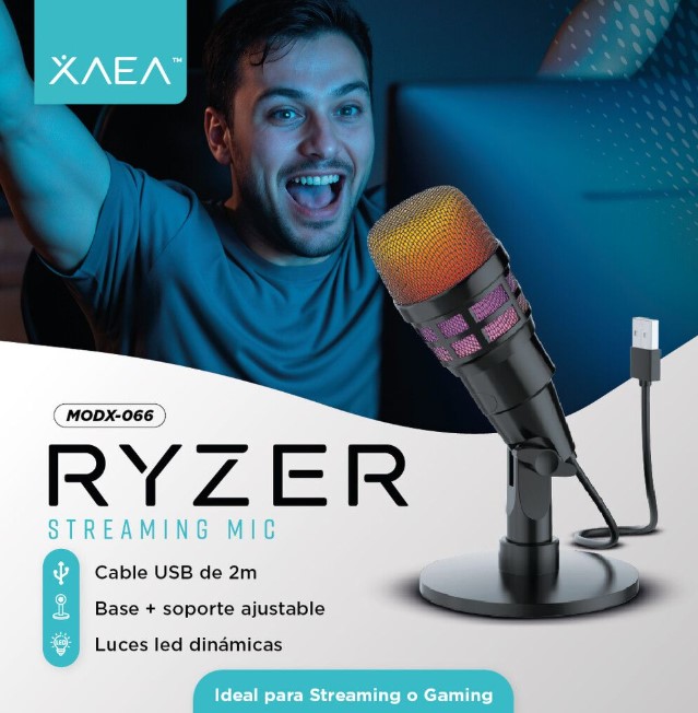 Xaea Microfono USB Ryzer Stream Gaming