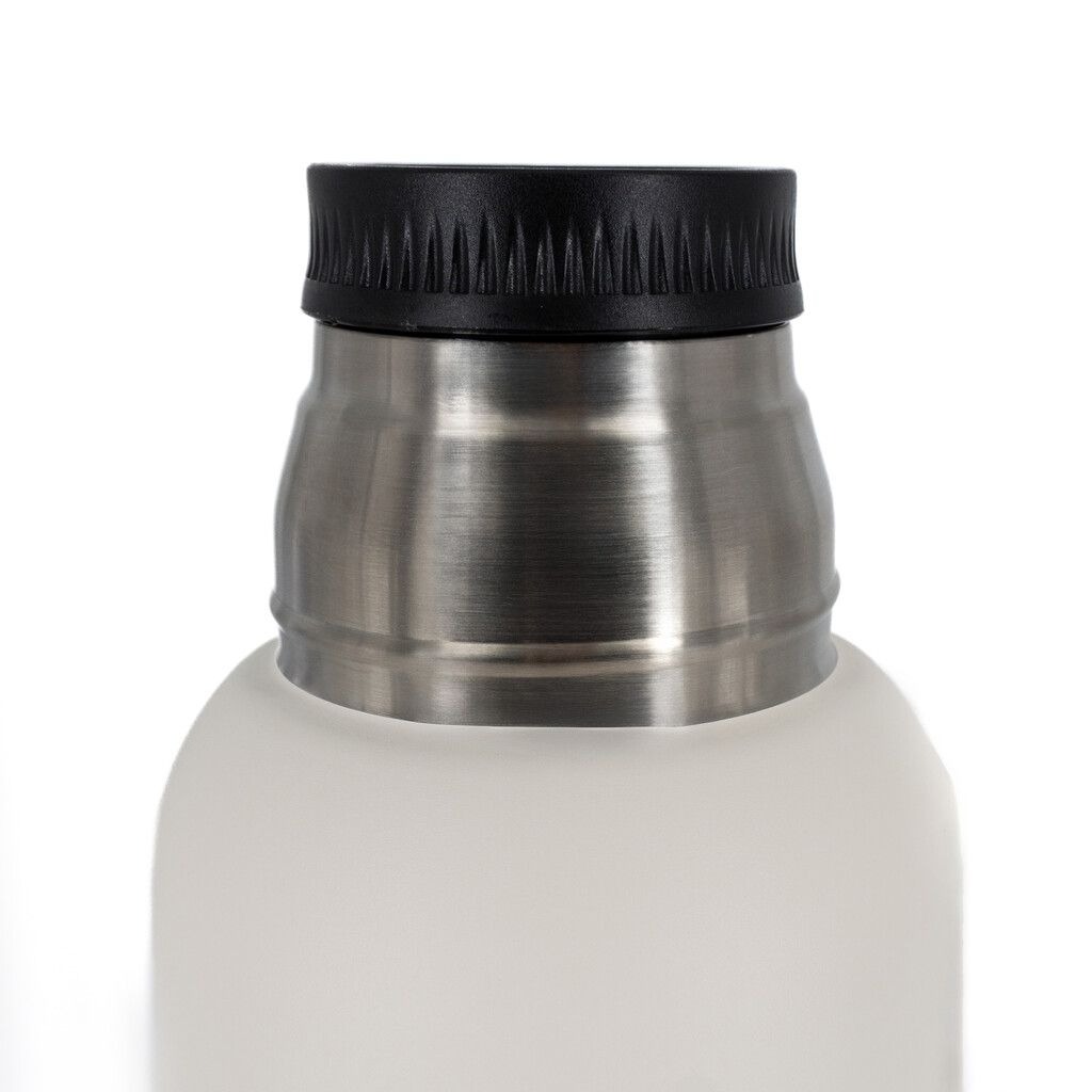 Termo Clásico 1 Litro Acero Antideslizante Color Blanco O Negro 