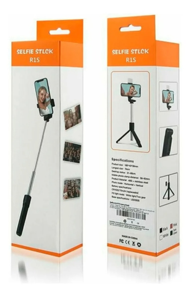 Soporte Celular Palo Selfie Tripode Bluetooth Con Flash R1S