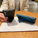 Funda Antigolpes Samsung Galaxy A56 Gris Reforzada Con Soporte 