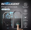 Candado Con Lector Huella Digital Recargable Usb Plateado