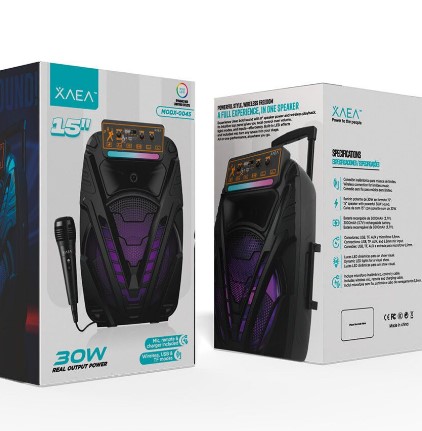 PARLANTE 15» 1518 MODX-0045 – XAEA – NEGRO bluetooth karaoke