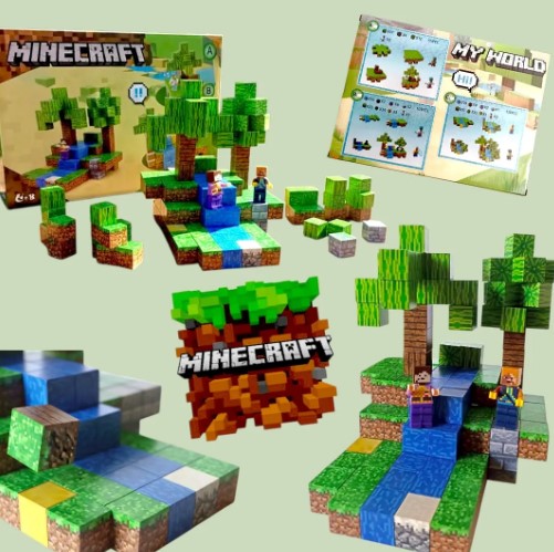 Minecraft Cubos Imantadas didacticos My World 55 piezas edad 3+ 