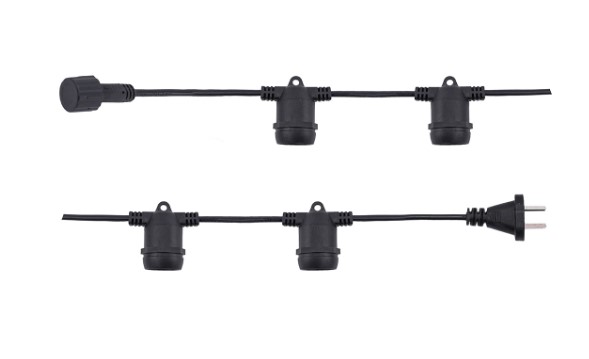 Etheos Guirnalda Deluxe Termosellada 10 Metros Con 10 Portalamparas + 10 Lamparas Gota Calido