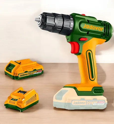 Jadever Taladro Atornillador Brushless Con Impacto 20V 72 Nm 2 Velocidades (Incluye Brocas, Baterías y Cargador) - Jdcdp7281-4