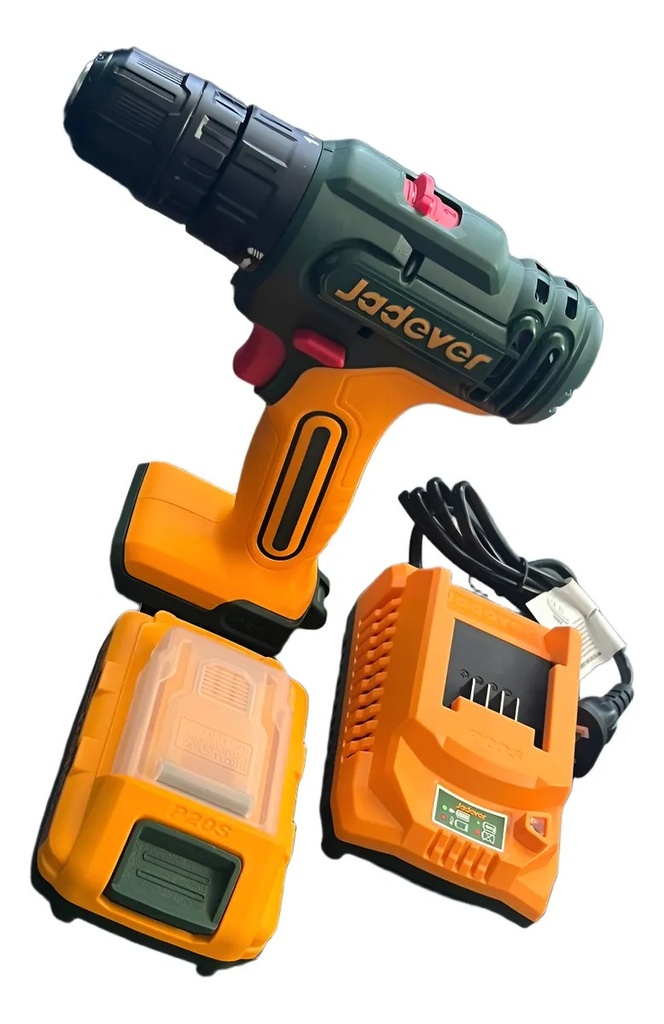 Jadever Set Taladro 20V 35Nm 2 Velocidades Luz Led 1500 Rpm + Batería 1.5Ah + Cargador - Jdcdp511-4