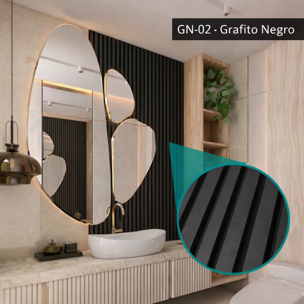 Panel 3D Vinílico WPC Revestimiento De Pared Simil Madera Liston 2900x150X12mm 