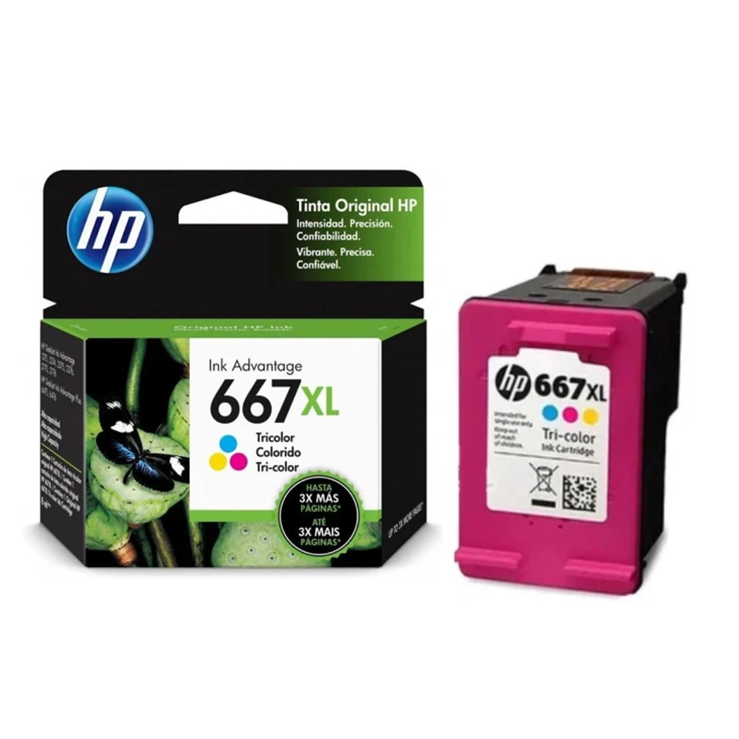 Cartucho De Tinta Hp 667Xl Color