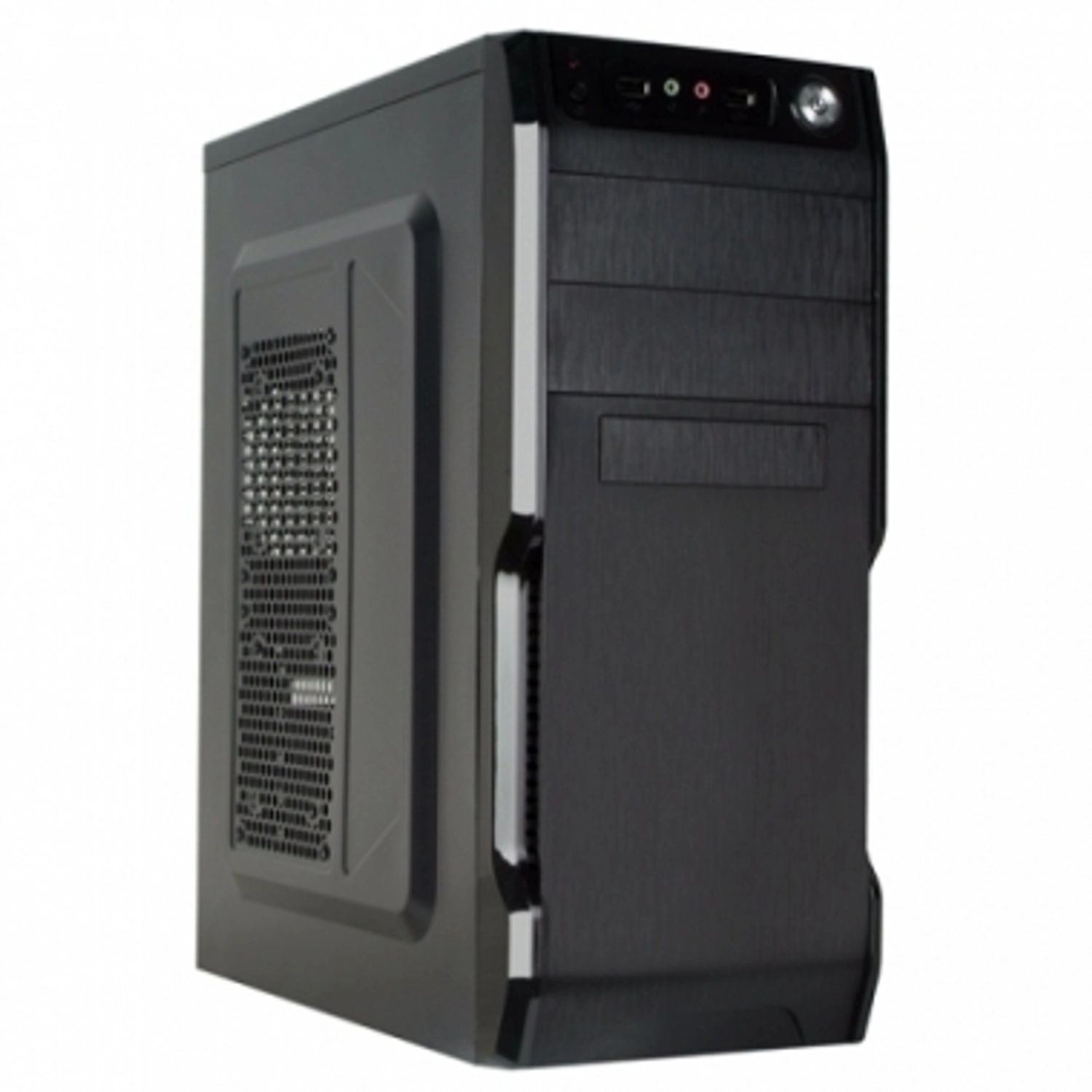 Gabinete Cromax 2801 Kit Teclado Mouse Negro Mid Tower C/Fuente 600W