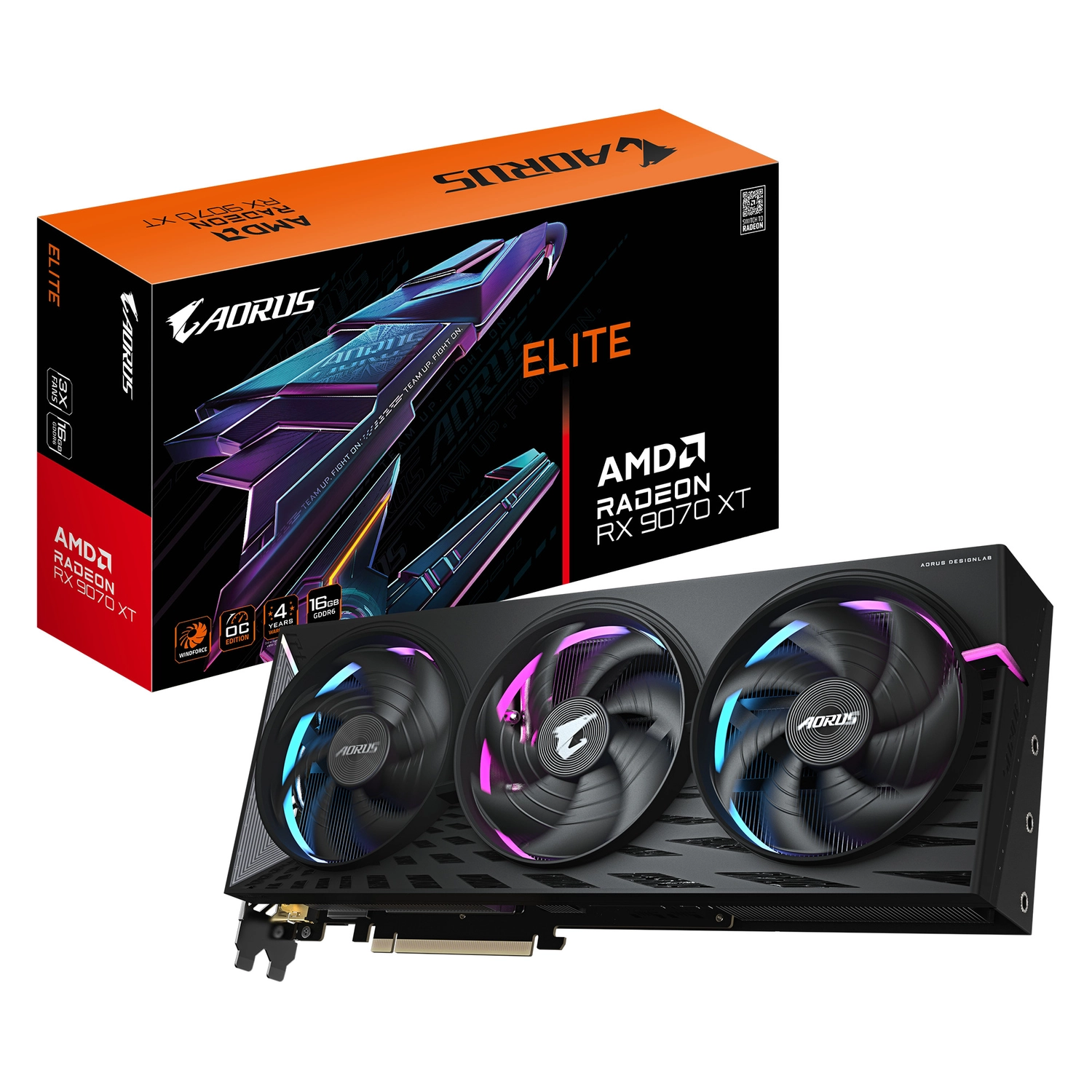 Placa De Video Gigabyte Amd Radeon Rx 9070 Xt Elite 16Gb