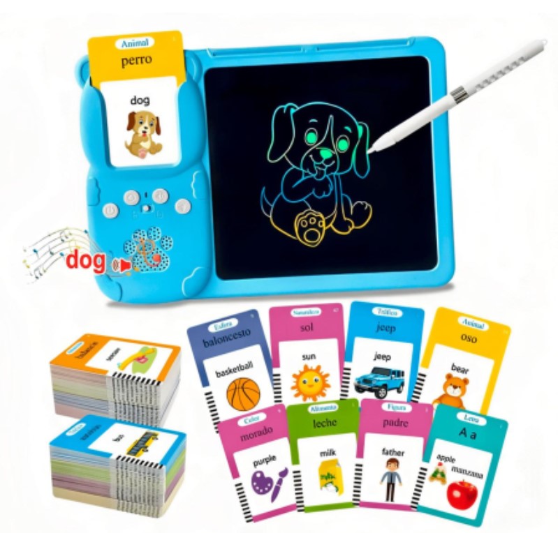 Netmak Nm-Pm102-B Pizarra Magica Con Tarjetas Didacticas Azul