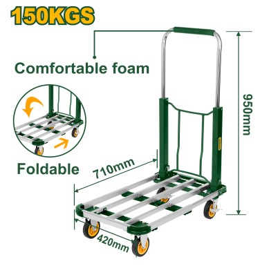 Jadever Zorra 4 Ruedas Plegable 150Kg Jdwb9A15
