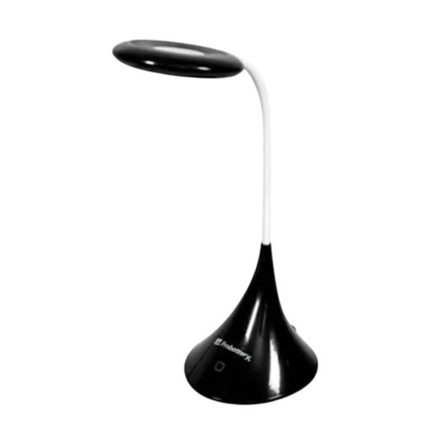 Velador De Escritorio - Negro - 3W (160Lm) - Para 4 Aa O Uso Con Cable Usb - Sensor Tactil (Il-Veld