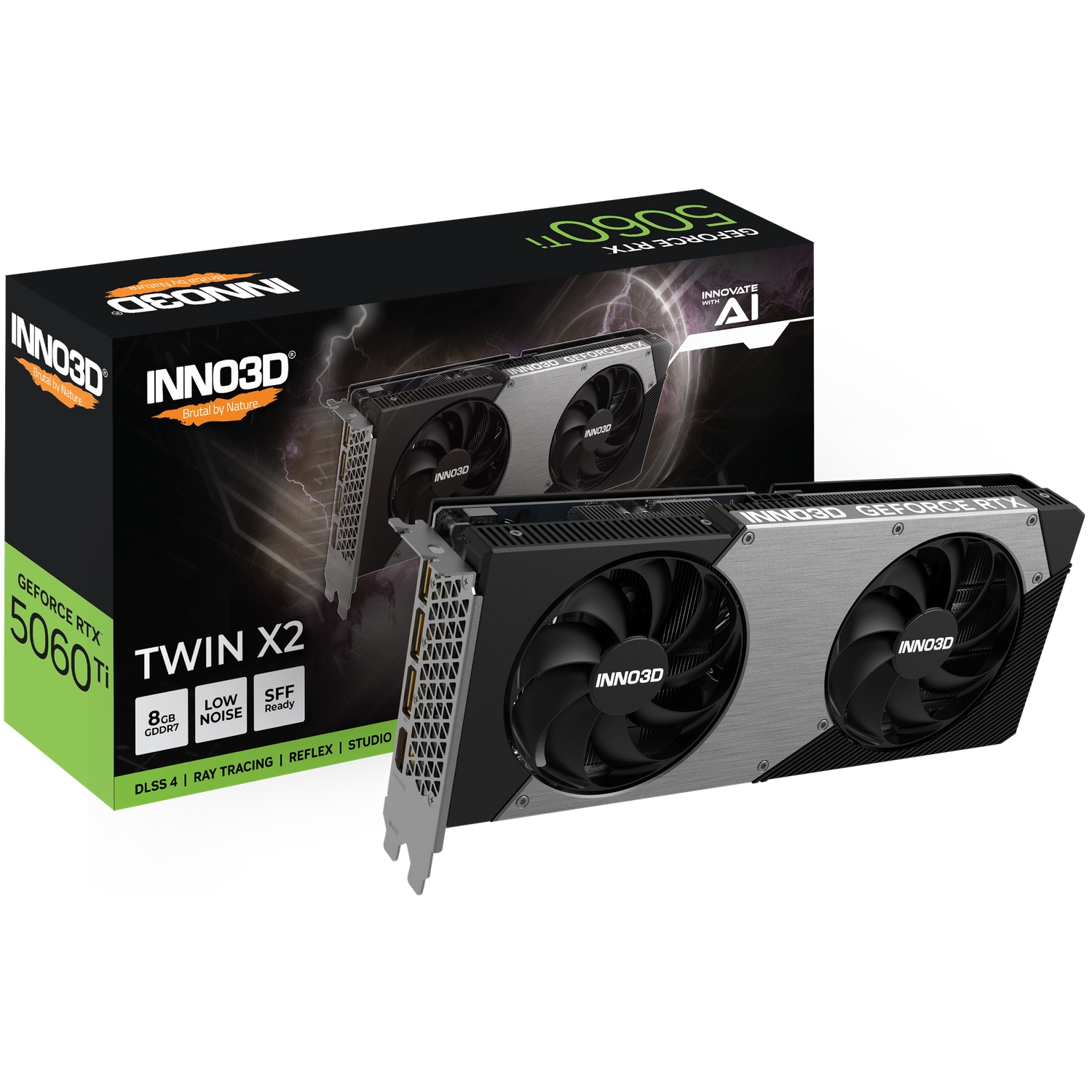 Placa De Video Inno3D Nvidia Geforce Rtx 5060 Ti 8Gb Gddr7 Twin X2