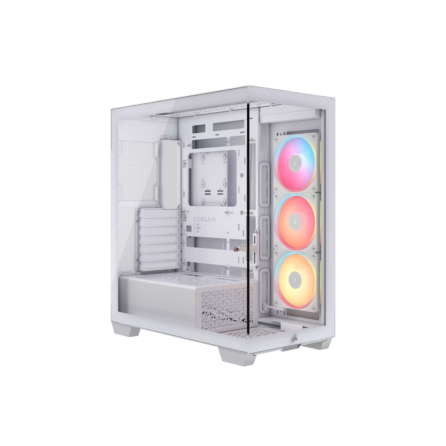 Gabinete Corsair 3500X Lx-R Rgb Icue Link Mid Tower Blanco