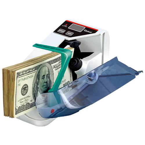 Global Billcounterport-1 Contadora De Billetes Portatil A Pilas Aa X 4 - Sin Fuente