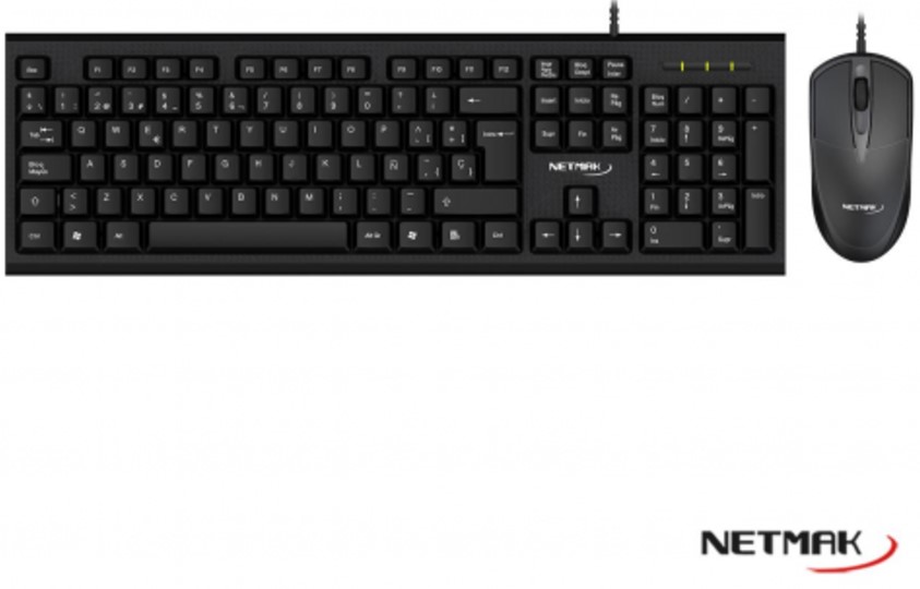 Netmak Nm-Kb340 Combo Teclado Mouse Cable Usb