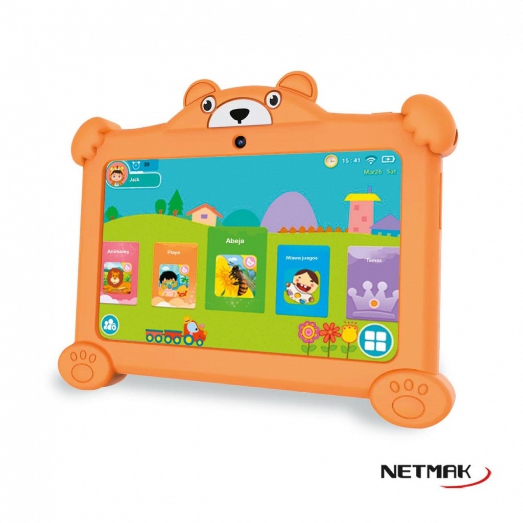 Netmak Nm-Tabkid Tablet 7" 2Gb 32Gb Android 13 Niños Iwawa App Control Parental Funda Y Film