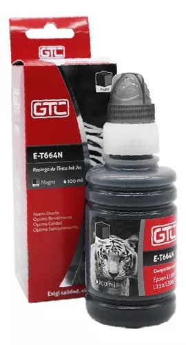Gtc Tinta Alternativa Epson 664 Negro Serie L Sistema Continuo Ink Jet 100Ml  