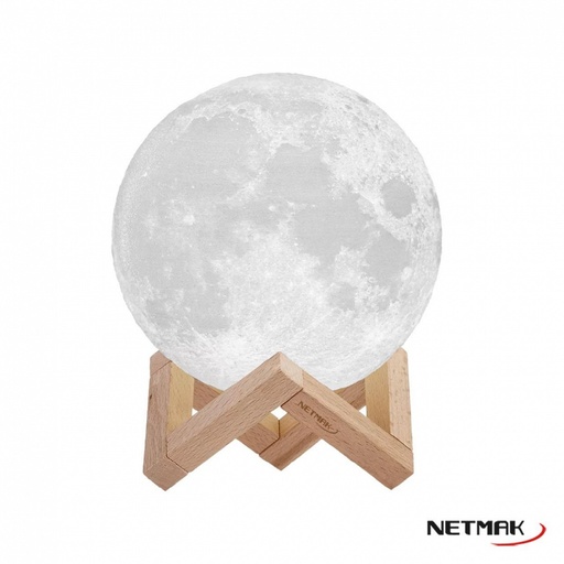[10304] Netmak Nm-Moon Lampara Luna 3D Led 12 Cm