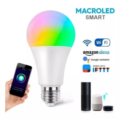 [11166] Macroled Smart Lampara E27 Rgb Wifi 12W Mcls12