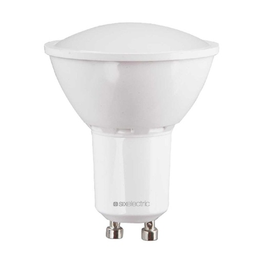[11204] Sixelectric Lámpara Dicroica Led 5W 120° Gu10 Luz Cálida 3000K 