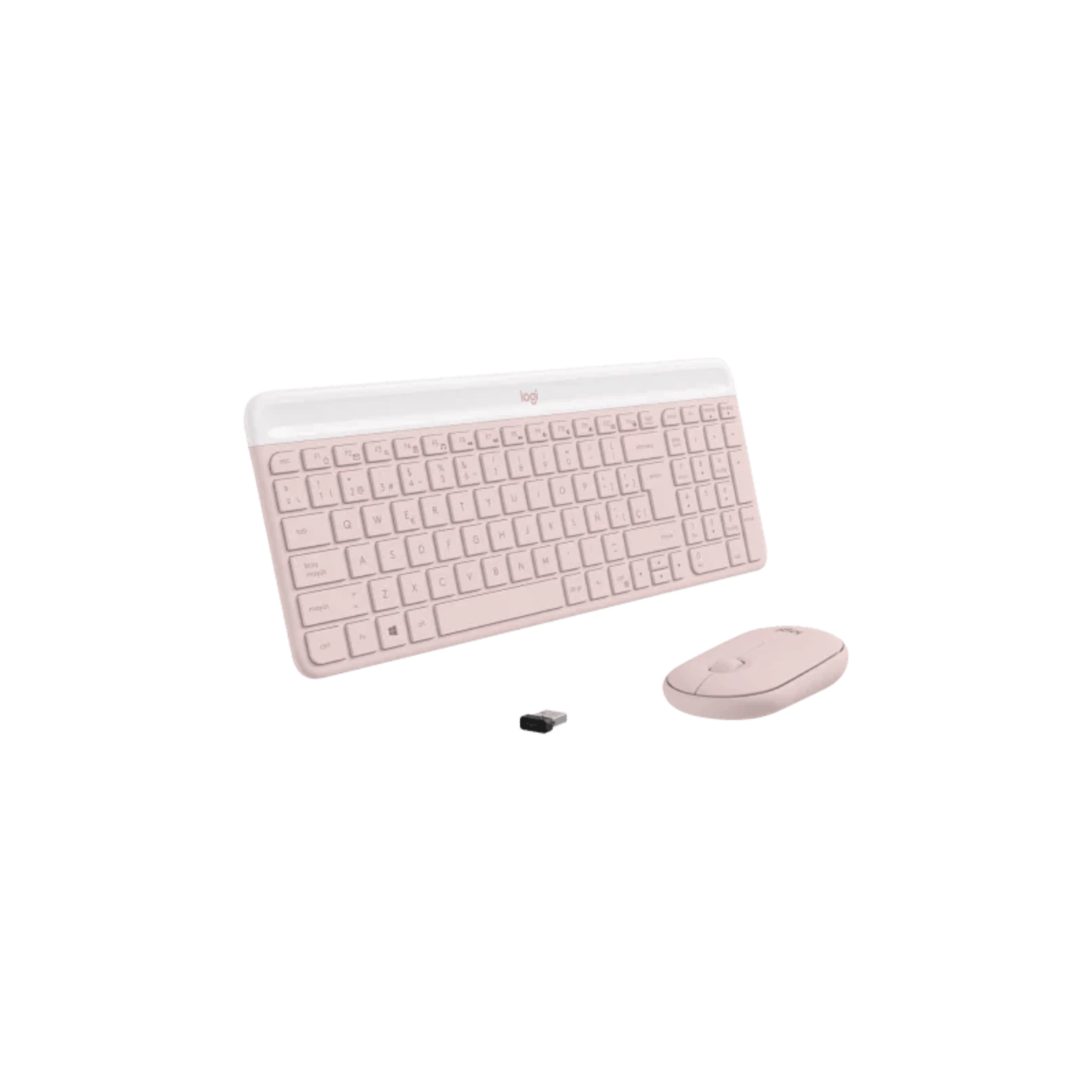 [LOGMOUMK470ROSE] Combo Teclado Y Mouse Logitech  Inalámbro Mk470 Rosa