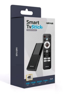 [11513] Netmak Nm-Stick Conversor Smart Tv Stick 4K Android 10.0 2Gb /16Gb Apps Procesador Mejorado