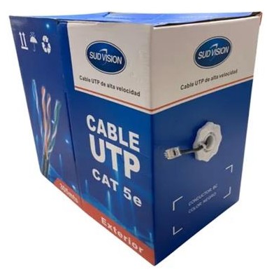 [11539] Sudvision Cable Utp Cat5E Exterior Bobina 305 Mts 70% Cobre Cca Cctv
