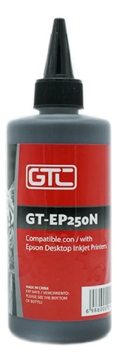 [11732] Gtc Tinta Epson Alternativa 250 Ml Negro Para Sistema Continuo 