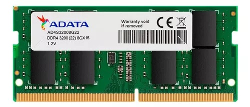 [69590] Memoria Sodimm Adata 8Gb Ddr4 3200Mhz (Ad4S32008G22-Sgn)