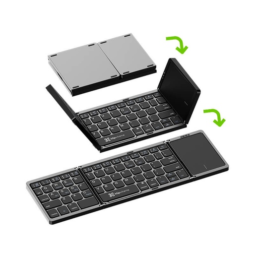 [74454] Teclado Inalambrico Klipxtreme Flexplit Plegable Con Panel Tactil Bluetooth® (Kck-650S-Bk)