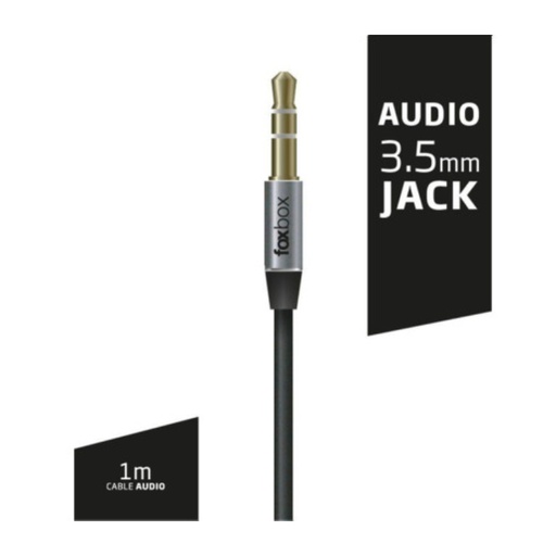 [113092] Cable Audio Mini Plug A Mini Plug Mm 1Mts 35Mm Negro Foxbox