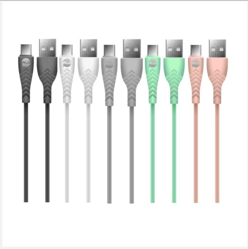 [113117] Cable Alo Flash Usb Type-C Colores Varios Carga Rapida 3.1A Y Datos - Largo 1Mt
