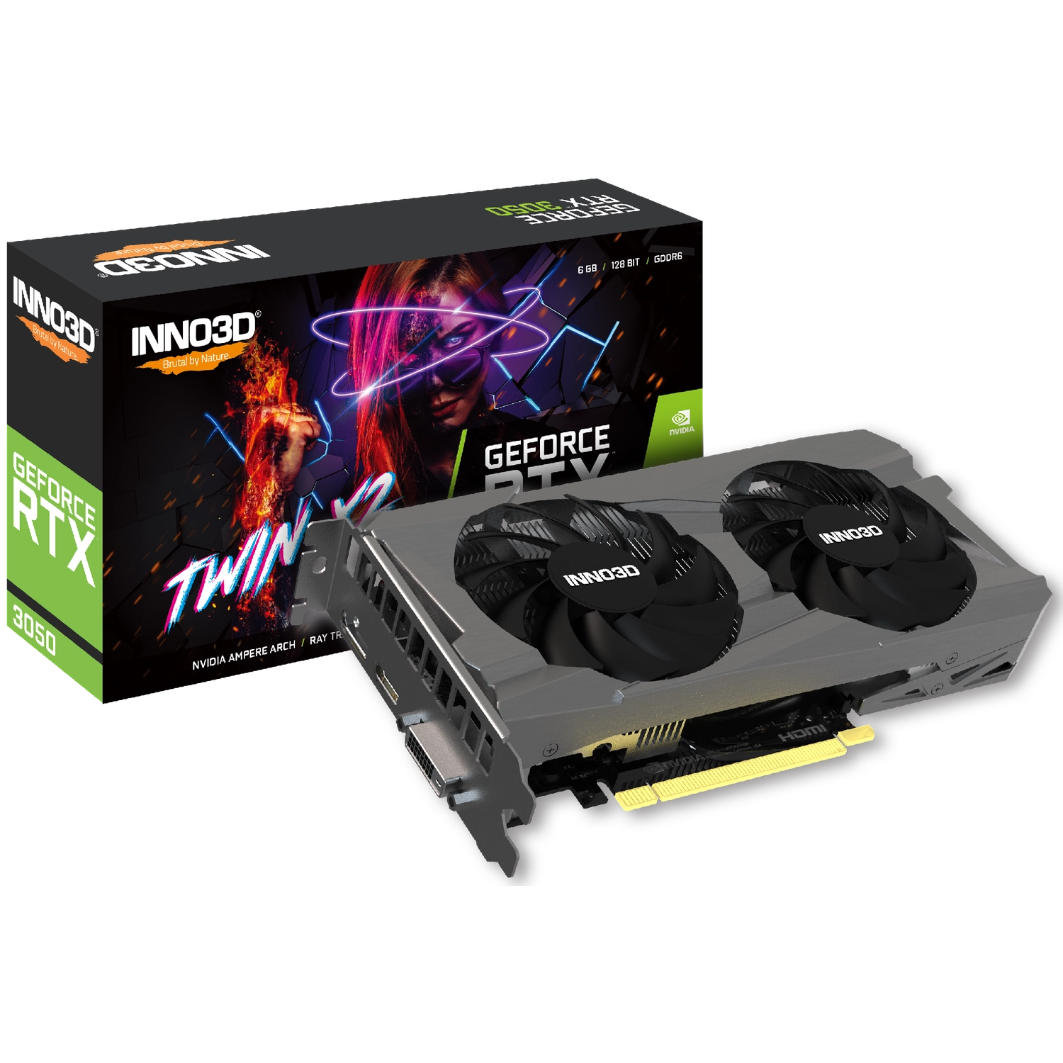 [113145] Placa De Video Inno3D Nvidia Geforce Rtx 3050 6Gb Gddr6 Twin X2