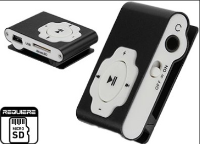 [9661] Reproductor Mp3 Shuffle Microsd Sin Memoria Sin Display - No Incluye Cable Miniusb De Carga
