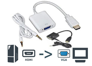 [5987] Adaptador Hdmi M A Vga H - No Es Bidireccional Hasta 1920X1080 Tp677